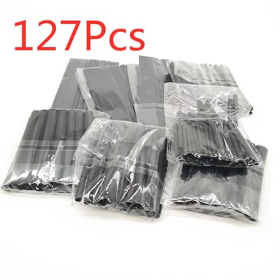 HeatShrink Pro Serie - Hittekrimpkous Set - 127 - Zwart - zonder doos