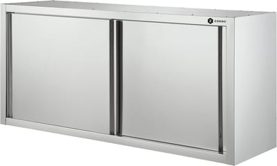 ZORRO Wandkast ZWHS 120/40 RVS Wandhangkast 120x40x65 cm Met Schuifdeuren Gesloten Wandopslag Horeca