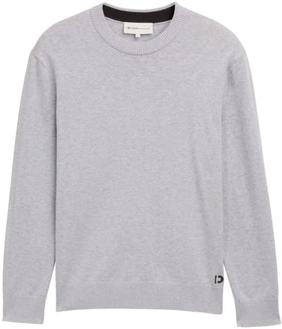 Tom Tailor Denim - Basic gebreide trui van katoen - Maat XXL - Light Stone Grey Melange