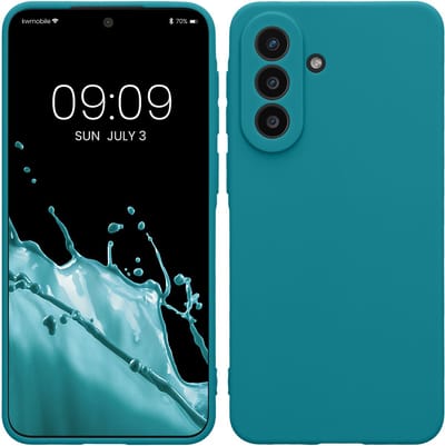kwmobile telefoonhoesje geschikt voor Samsung Galaxy A57 5G - Hoesje voor smartphone - Precisie camera uitsnede - In mat petrol