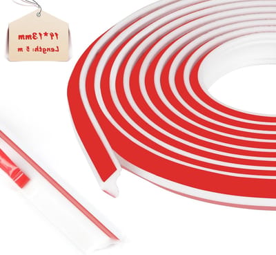 Flexibele Zelfklevende Plafondlijst - Quartz Staven en TPE Driehoekige Decoratieve Strips voor Plafond- en Wandovergangen, Afwerkingsstrip voor Keuken en Muur (5M, 19x13mm, Wit)