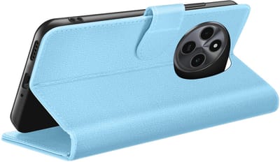Zanae, Hoesje geschikt voor Xiaomi Redmi 14C / Poco C75 - Wallet Case & Stand, Lichtblauw