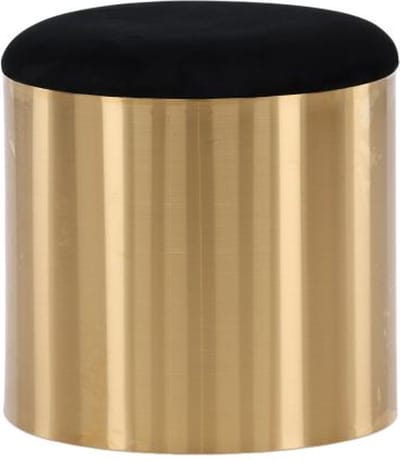 Svea - Finn poef - velvet - ø45 cm - goud