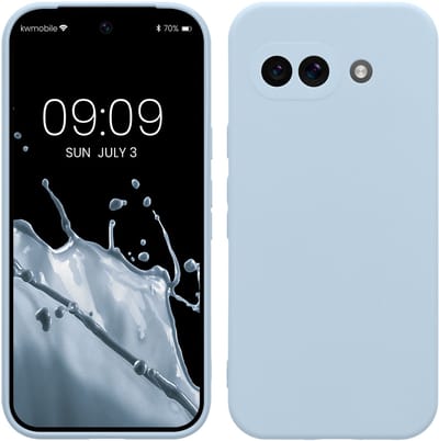 kwmobile telefoonhoesje geschikt voor Google Pixel 9a - Hoesje voor smartphone - Precisie camera uitsnede - In mat lichtblauw