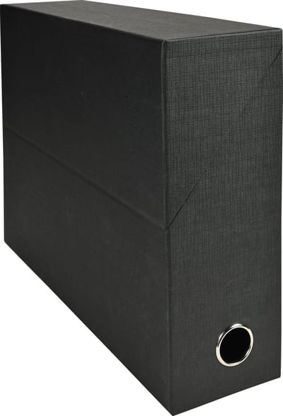 Exacompta 5x Transportdoos Rug 90mm - canvas papier - Zwart - 89521E
