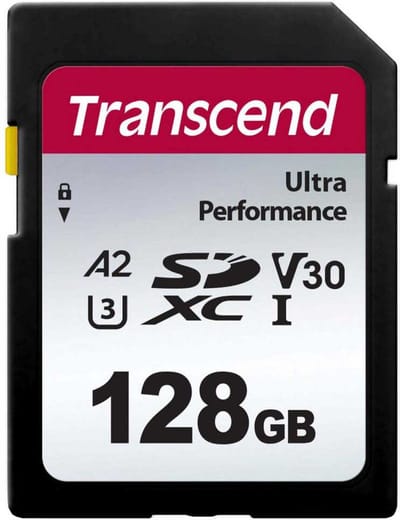 Transcend TS64GSDC340S SDXC-kaart 128 GB A1 Application Performance Class, A2 Application Performance Class, v30 Video Speed Class, UHS-Class 3