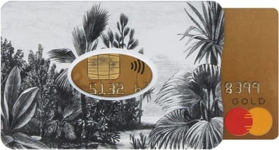 Beschermhoes voor kaarten, composteerbaar, 6 x 9,1 cm, Franse productie, Tropical Vintage