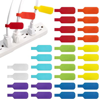 Daity Meerkleurige kabellabels (30 stuks per verpakking) zijn beschrijfbare kabellabels die worden gebruikt voor kabelbeheer en -identificatie.