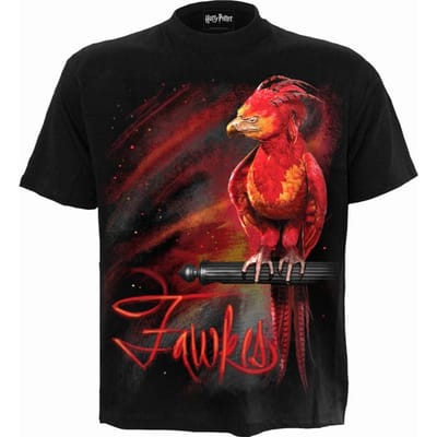 Harry Potter T-shirt - Fawkes - S tot 3XL - voor Mannen - zwart
