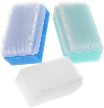 By shayne - Babysponsen - Hoofdmassageapparaat - 3 stuks - Shampoo-borstel - Douchegel - Geschikt voor baden - Formaat 8 x 5 x 4 cm