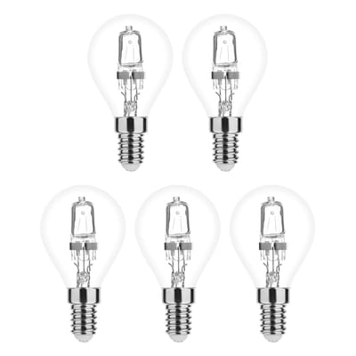 Modee E14 Halogeen Lamp Dimbaar 28W ECO - 370lm - 2700K - Warm Wit - ECO Halogeen Globe Mini P45 - 5 stuks