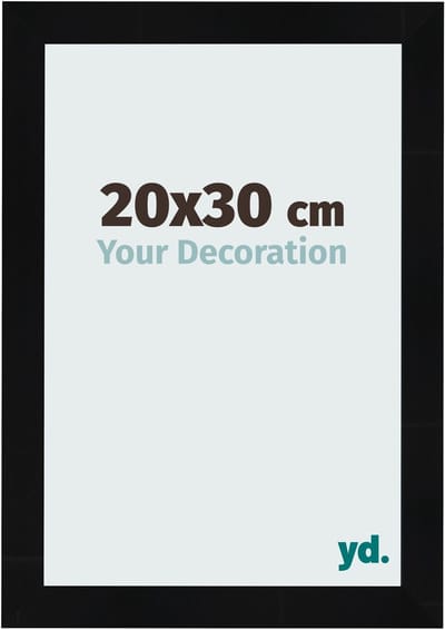 Your Decoration - Fotolijst 20x30 cm - MDF - Zwart Hoogglans - Pisa