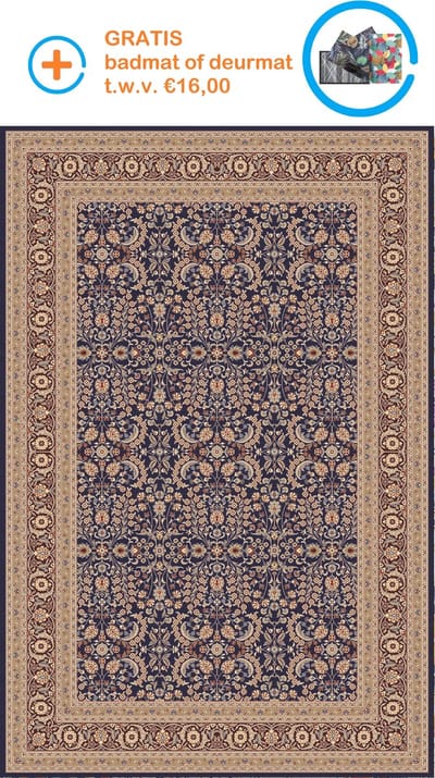 FOTAPIJT - Tabris 10004 - Gebloemd - Wasbaar - Bedrukt tapijt - Vloerkleed - Antislip - 160x230 cm - 9 mm - Polyester