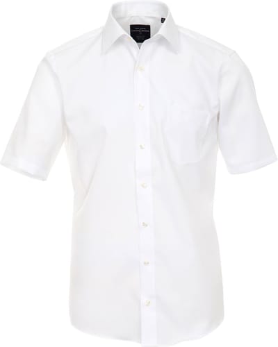 CASA MODA modern fit overhemd - korte mouw - popeline - wit - Strijkvriendelijk - Boordmaat: 40 (EU maat: M)