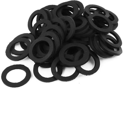 Rubberen Ring - Slang Pakking - Lekken Voorkomen - Platte Vorm - 24x35x3 mm - Zwart