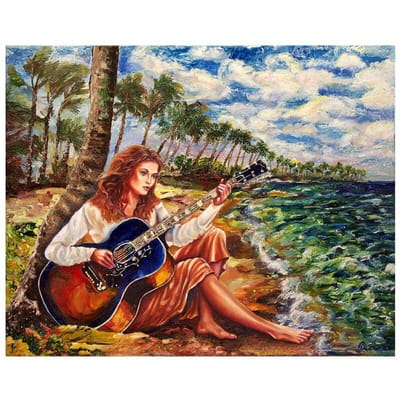 Diamond schilderij volledige schoonheid gitaar spelen Cross Stitch mozaïek Strass schilderij van nummers 20X30CM gray