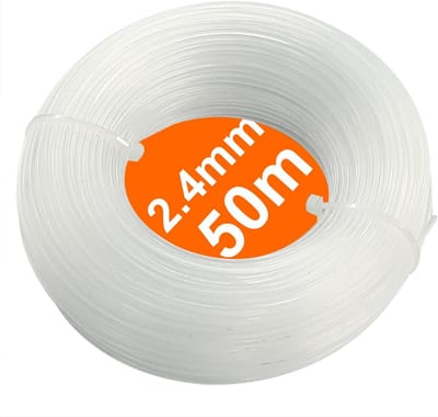 Ronde Nylon Grastrimmerdraad 2,4 mm - 50 Meter Wit Trimmerlijn