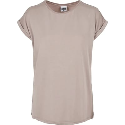 Urban Classics Modal Extended Shoulder Tee Dames T-shirt - oudroze - S
