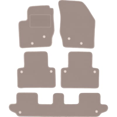 Beige velours vloermatten voor: Volvo XC90 I SUV 7-zits (2002-2014)