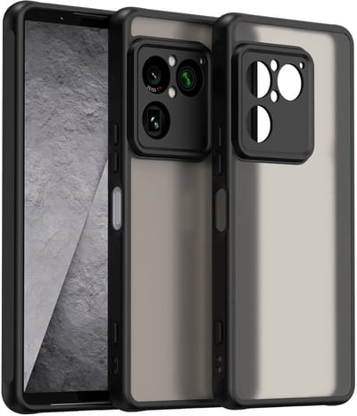 Hoesje geschikt voor Sony Xperia 1 VIII - Phonesta AirFrost Semi-Transparante Back Cover - Mat Zwart