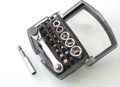 Benson 24-delige doppenset met ratel - industriële kwaliteit - magnetische bits - compacte opbergbox