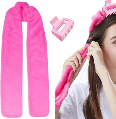 Hittevrije Krulspelden voor Grote Krullen en Lang Haar - Zacht Haarrollers voor Nachts - Curling Ribbon Slaap - Haarband zonder Hitte