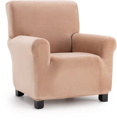 Belmarti Bellagio velvet stretch fauteuilhoes 70-110 cm - Beige