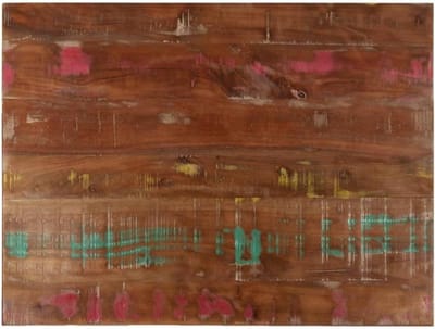 Tafelblad Rechthoekig - Houten Paneel - Tafel Opknappen - Massief Gerecycled Hout - 90x50cm - Meerkleurig
