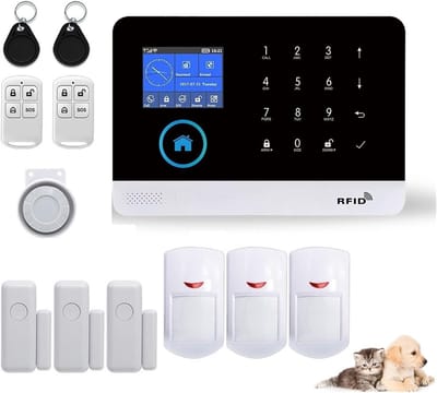 Draadloos Alarmsysteem - GSM Alarm Smart Home - Huisbeveiliging - Inclusief Rookmelder - 10x10x10 mm - H