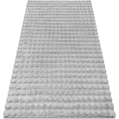 Kleden Rugsx Tapijt BUBBLE zilver 21 IMITATIE VAN KONIJNENBONT 60x100 cm