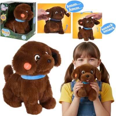 Puppy Luv Junior BRUNO - INTERACTIEVE Labrador-puppy, pluche puppy, kinderspeelgoed, GELUIDEN 2+
