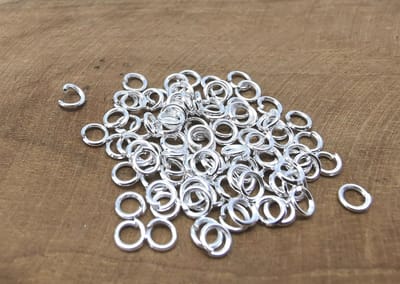200 x 925 verzilverd - Open ringetjes - split ringetjes - D 0.6 × Ø 3 mm