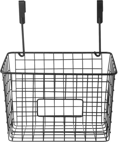Hangmand voor Kastdeur Metaal Zwart RADKA 25x16x30 cm - Deurmand - Keukenkast - Organizer