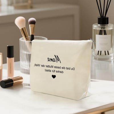 Persoonlijke Make-up Tas, Unieke Verjaardagscadeaus voor Vrouwen, Moeders en Vriendinnen, Gepersonaliseerd en Handig voor Reizen