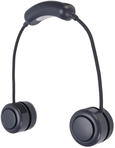 Allecto - Draagbare Nekventilator - Oplaadbaar - Stil en Handig - Zwart - 3 Snelheden - Ideaal voor Thuis en Kantoor - Reizen