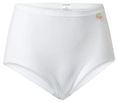 Lunatex - 5 dames taille slips - perfecte pasvorm - wit - maat L