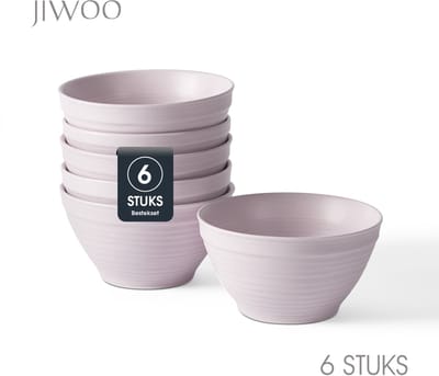 Set van 6 Kommen (Ø 11,8cm / 350ml) Ontbijtkommen, Mueslikom, Soepkom, serviesset 6 persoons, Geschikt voor restaurants, hotels, banketten, familiefeesten, en picknicks, Magnetron-vaatwasserbestendig, Keramiek