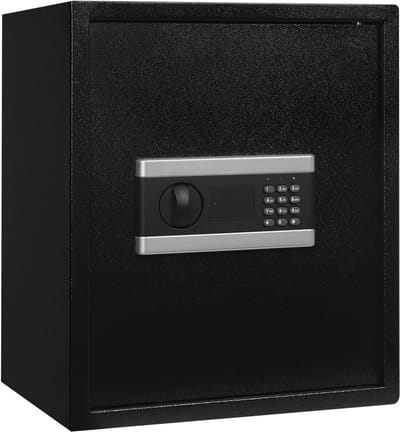 Digitale Geldkist - Kluisje - Waardevolle Spullen - Intelligent Alarm Systeem - 38 x 31 x 45 cm - Zwart