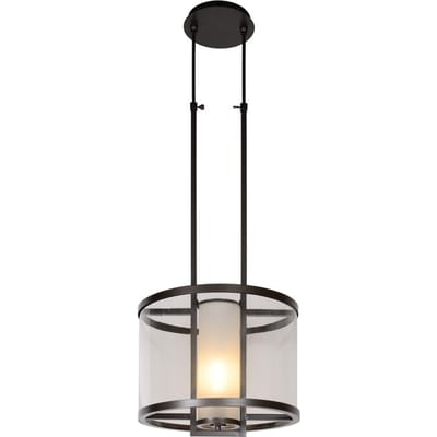Lucide BRUNELLO - Hanglamp -  42 cm - Grijs ijzer