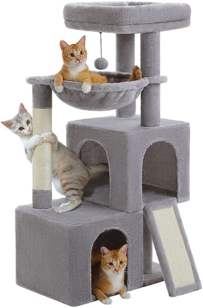 Kattenu PlayHouse - Grijze krabpaal voor katten - Unieke krabpaal - Kleine krabpaal