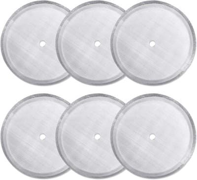Thijox - 6-pack Vervangbare French Press Filterzeef - Herbruikbare Roestvrijstalen Gaasfilter voor 1000 ml / 34 oz / 8 Koppen French Press Koffiemachi