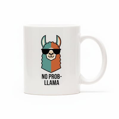No Prob-llama Mok – Grappig Lama Design – Schattige Dierenhumor Koffiemok 330 ml