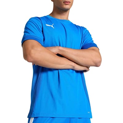 PUMA teamGOAL Matchday Jersey Heren Sportshirt - Electric Blue Lemonade-PUMA White-PUMA Team Royal