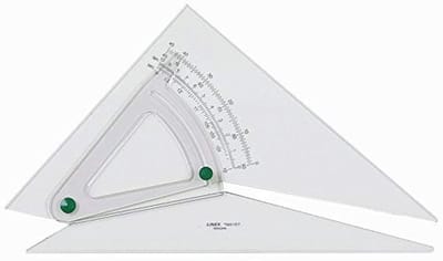 Verstelbare Hoek 320 x 250 mm - Geometrische Driehoek en Gradenboog