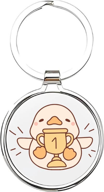 Akyol - Eenden Sleutelhanger - eend - Dierenliefhebbers - Badeend - duck - baby eend - kuikentje - vogel - sleutelhanger voor de dierenliefhebber - vijverdier - huisdier - boerderijdier - 4 x 7,5 CM