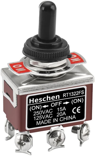 MTTProducts - Metal Toggle Switch - Schakelaar - Waterdichte Cover - 15A 250VAC - Alternatieve Schakelaar - Geschikt voor Panel Mount - Model RT13