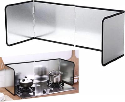 SnelShoppen - Opvouwbaar Spatscherm Keuken RVS 78x30x29CM - Spatbescherming Fornuis Zonder Boren - Keuken Spritzplatte Zilver - Eenvoudig en Effectief