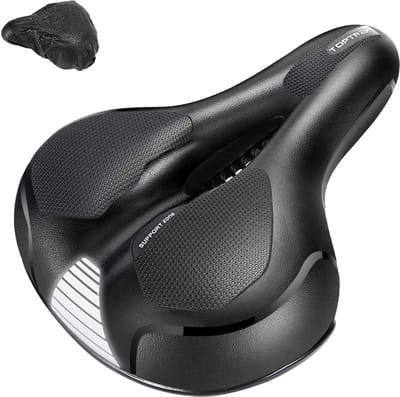Fietszadel, fietszadel van comfortabel zacht traagschuim, met waterdichte overtrek, fietszadel, heren en dames, stadsgelzadel, fietszadel is geschikt voor stadsbike/trekking