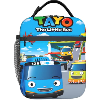 Tayo De Kleine Bus Lunchtas Retro Lunchbox Kantoor Draagbaar Geïsoleerd Thermische Lunchtassen Voor Meisjes Waterdichte Koeltas as picture