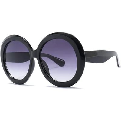 Unisex Grote Rondvormige Zonnebrillen High-end Vintage Grootformaat Bescherming voor Dames Heren Ontwerper Gemaakt Goede Superieure Kwaliteit Groen Zwart UV400 Oculos As shown